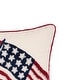 preview thumbnail 2 of 3, Double U.S.A. Flag July Fourth Hooked Throw Pillow