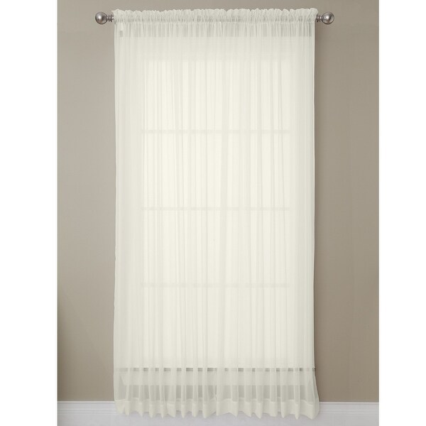 Miller Curtains Solunar Voile 54 X 95 Insulating Sheer Curtain Panel Ivory 54 X 95