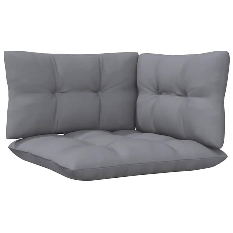 vidaXL Solid Pinewood Patio Lounge Set 6 Piece with Cushions Multi Colors - 25" x 25" x 24.6"