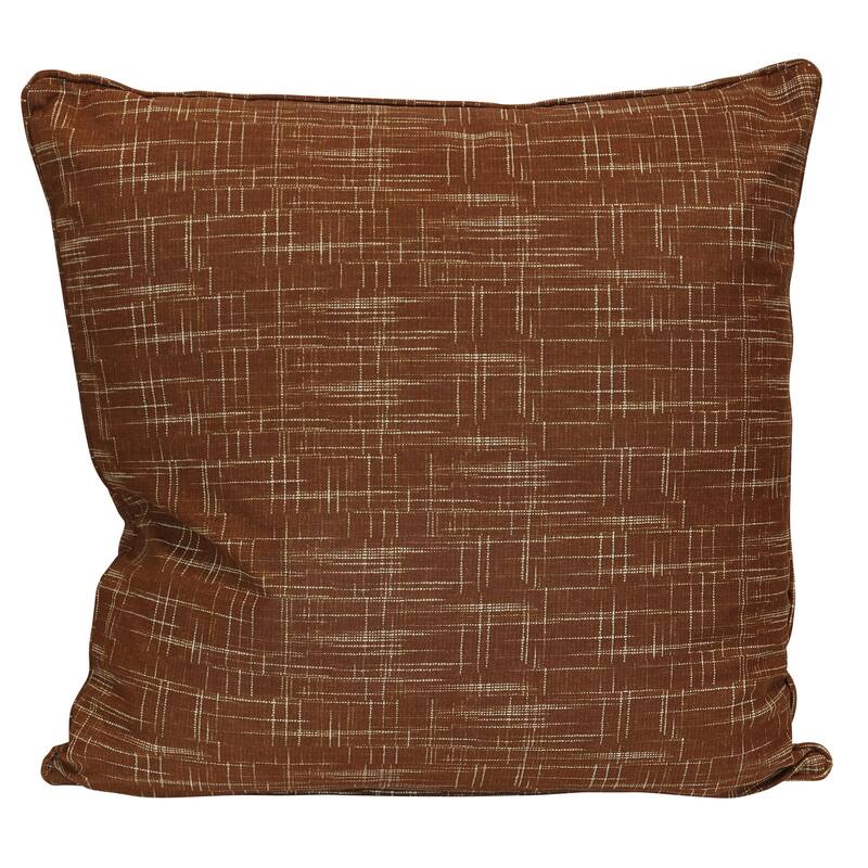 StyleCraft Weave Textured Pillow - 24" x 24" - Deep Chocolate Brown