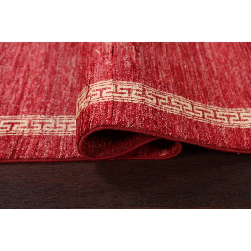 Bordered Gabbeh Kashkoli Oriental Runner Rug Hand-knotted Wool Carpet - 2'7" x 8'10"