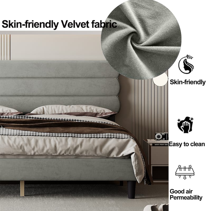 King Bed Frame with Headboard