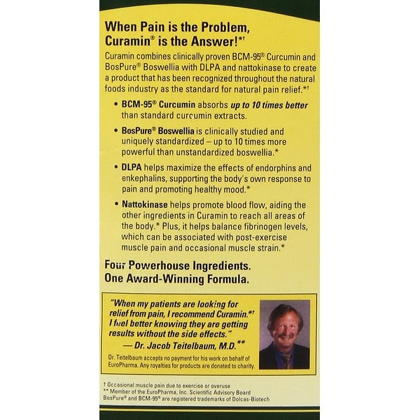 Shop Terry Naturally Curamin Stop Pain Now 60 Capsules Experience Safe And Effective Pain Relief Clinically Studied Overstock 15279140