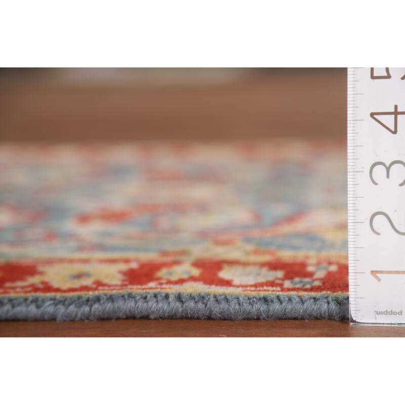 All-Over Blue Heriz Oriental Runner Rug Hand-knotted Wool Carpet - 2'6"x 11'9"