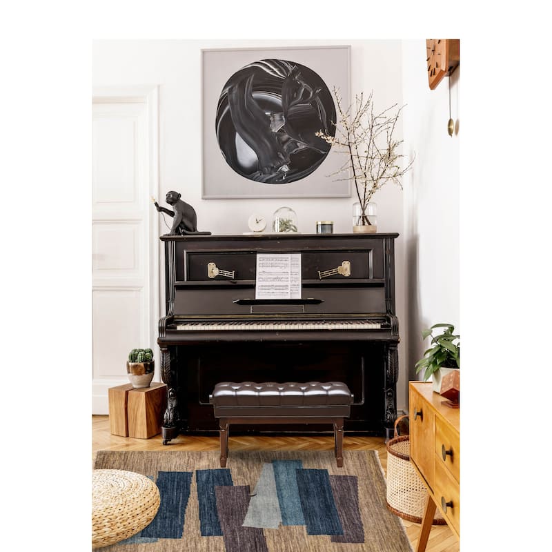 ECARPETGALLERY Hand-knotted Peshawar Ziegler Light Khaki Wool Rug - 5'0 x 6'9