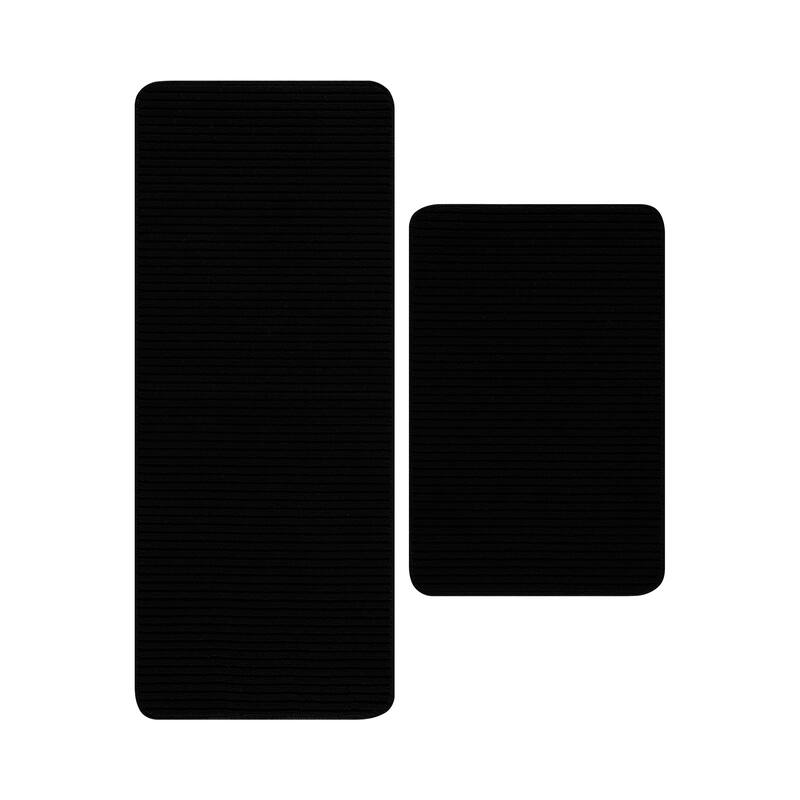 Beverly Rug Non Slip Washable Kitchen Rugs and Mats 2 Piece Set, 48"x20" + 30"x20"