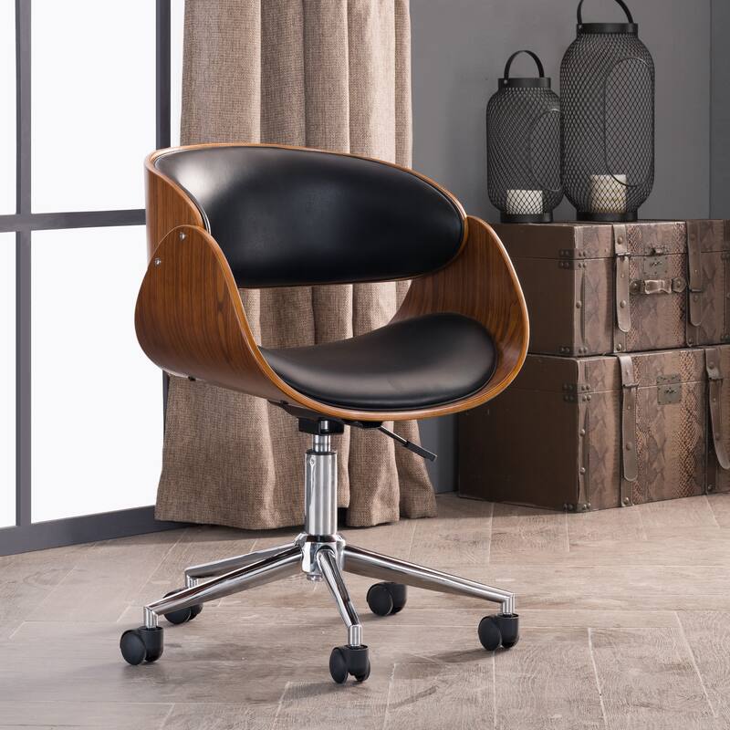 Corvus Mid-century Wood and Metal Adjustable Office Chair