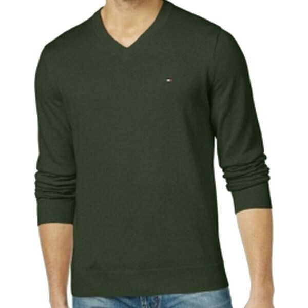 tommy hilfiger green jumper