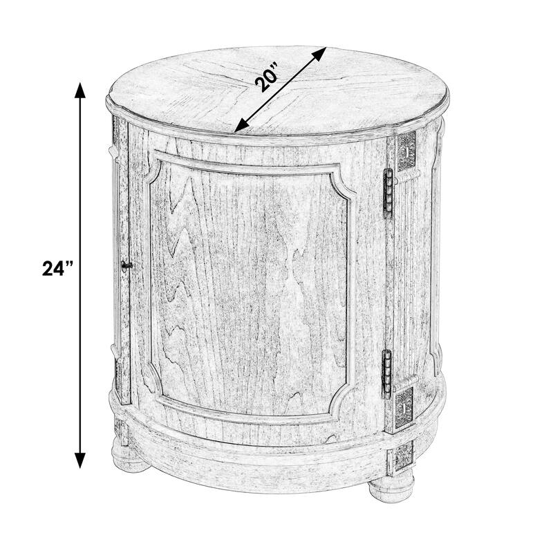 Thurmond Drum 20"W Drum Side Table