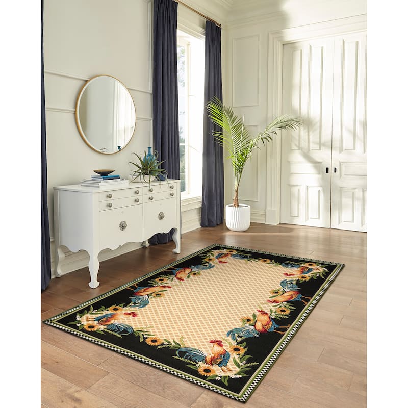 Liora Manne Marina Country Rooster Indoor/Outdoor Rug