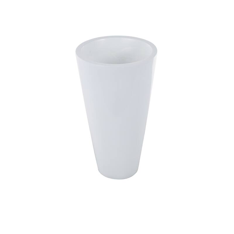 White Fiberglass Minimalistic Decorative Vase