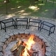 preview thumbnail 7 of 12, Sunnydaze Fire Pit Benches Black Mesh for Patio - 23" x 16" - Set of 4 Benches