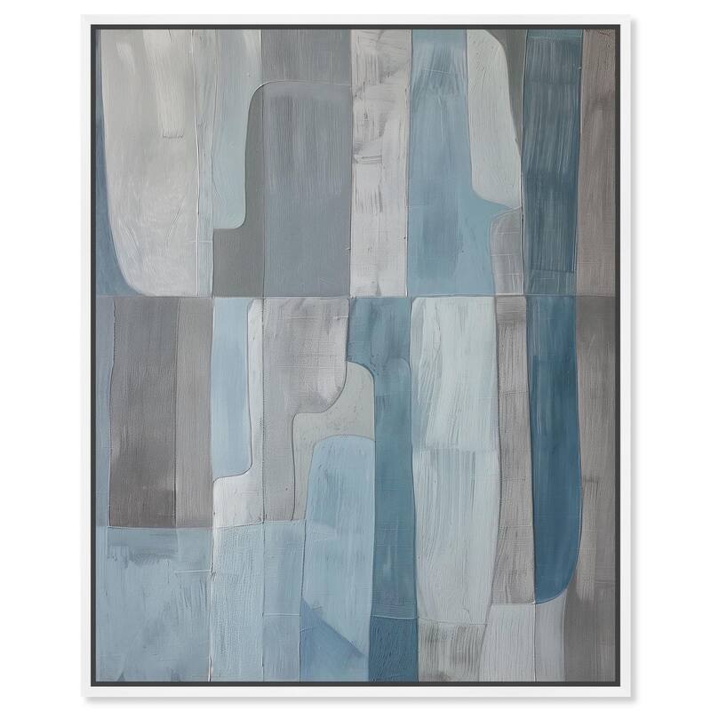 Tessellated Tones II Canvas by Art Remedy - White - 24" x 30"