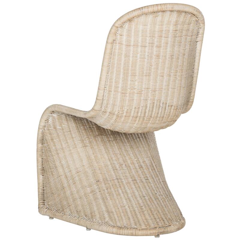 SAFAVIEH Baukje Grey Wicker Dining Chair (Set of 2) - 19Wx26Dx35H