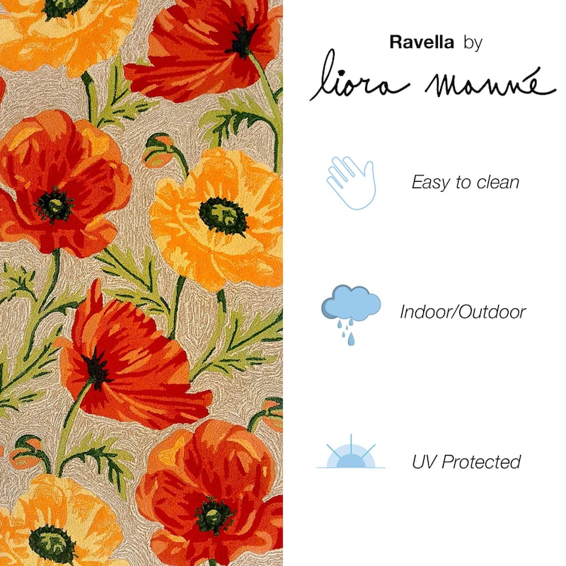 Liora Manne Ravella Icelandic Poppies Indoor/Outdoor Rug