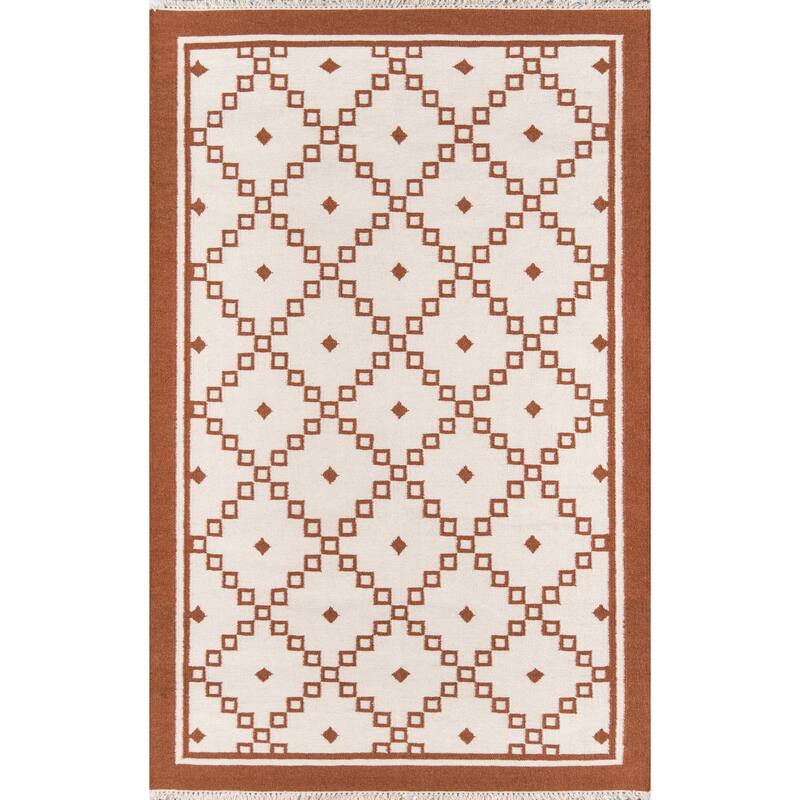 Erin Gates by Momeni Thompson Langley Hand Woven Wool Area Rug - 7'6" X 9'6" - Rust