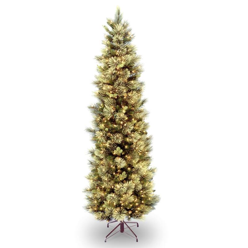 National Tree Company 7 ft. Carolina Pine Slim Tree with Clear Lights - 7 Foot