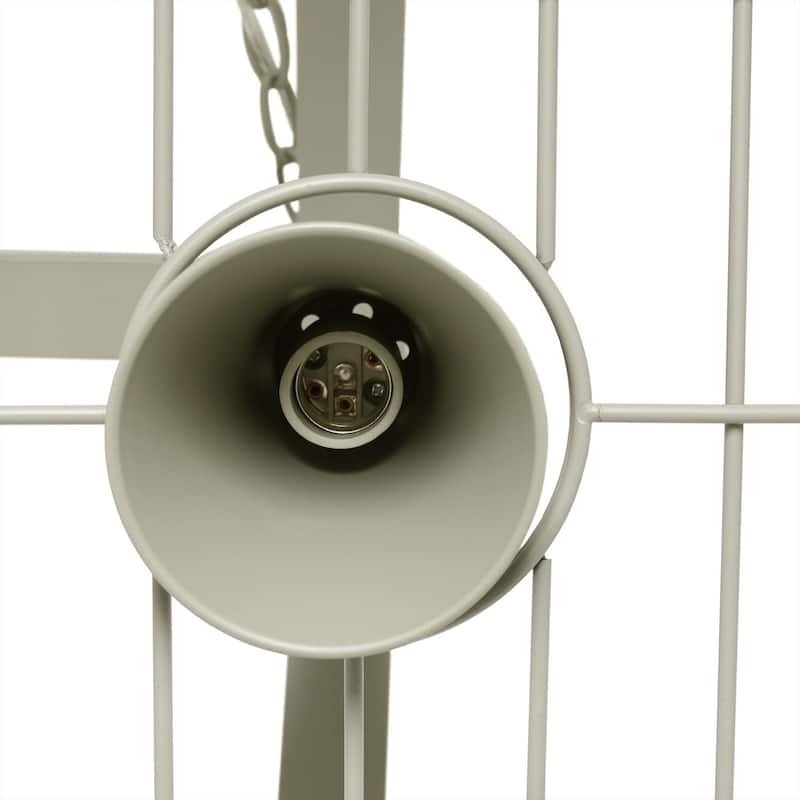2-Light Kitchen Pot Rack with Downlights - 35.5" - Slate Gray