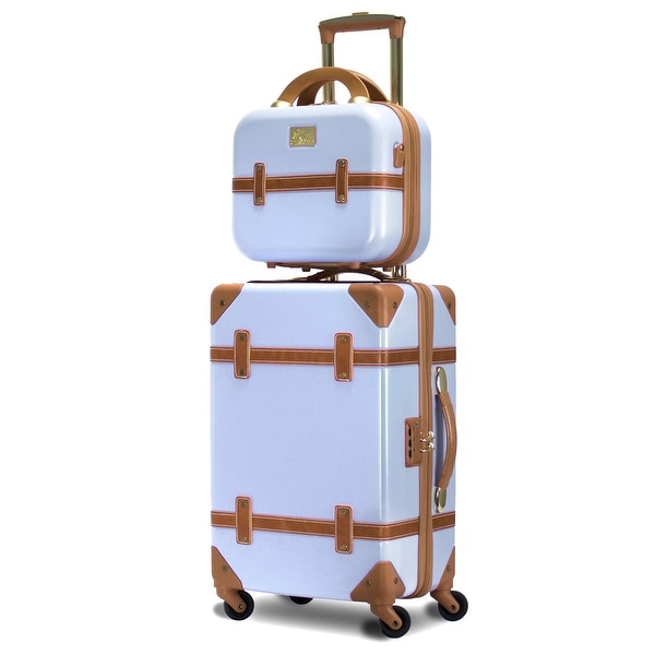 Shop Gatsby 2 Piece Hardside Carry-On Luggage Ice Blue - On Sale - Overstock - 31620432