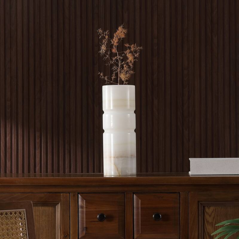 SAFAVIEH Home Kavo 11.8-inch White/Ivory/Rust Jade Vase