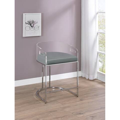 Coaster Furniture Thermosolis Clear Acrylic Back Counter Stools (Set of 2)
