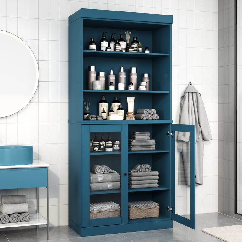 100% Solid Wood 32" Bathroom Cabinet with Optional Doors by Palace Imports