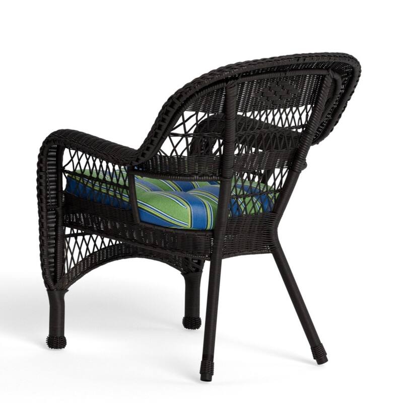Portside Dark Roast Outdoor Wicker Dining Set (7-Piece)