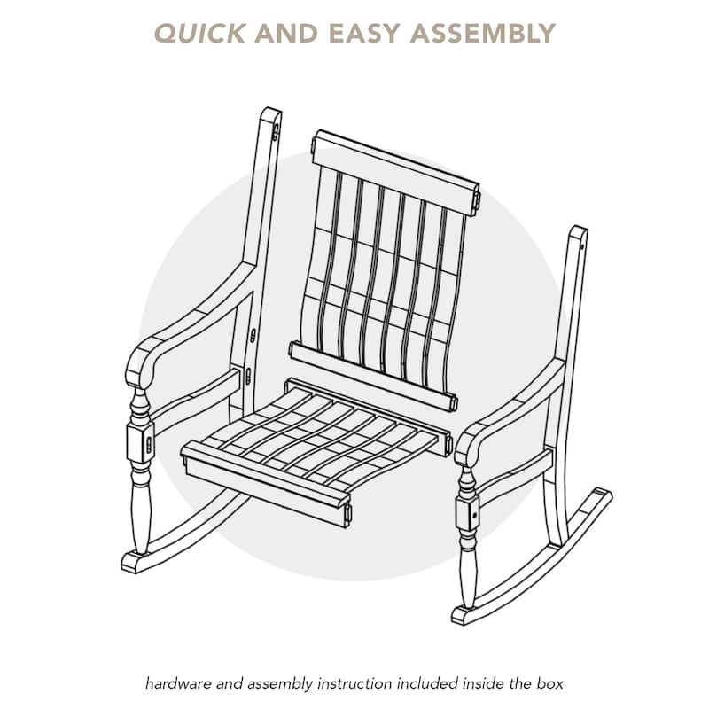 Cambridge Casual Lyon Mahogany Oversize Wood Outdoor Rocking Chair