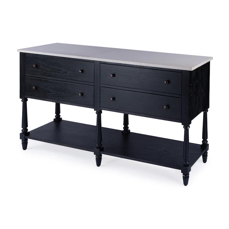 Danielle Genuine Marble 4-Drawer Sideboard