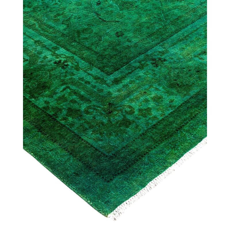Contemporary Overdyed Wool Hand Knotted Area Rug - 6' 3" x 9' 3"