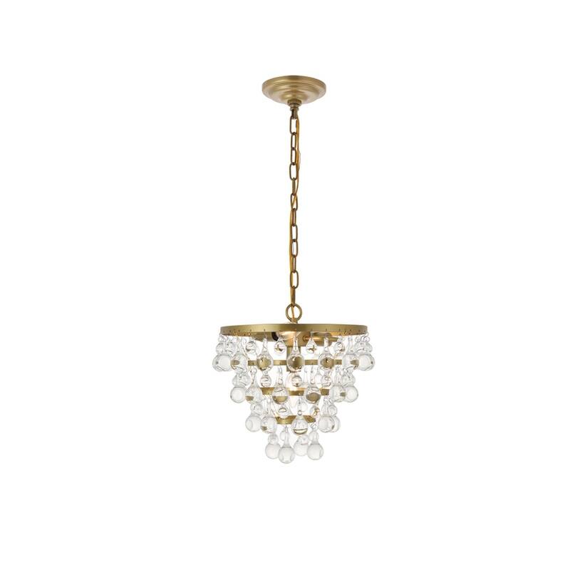 Kora 3-light Crystal Droplet Pendant Lamp