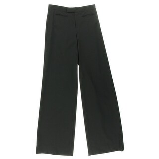 Hanna & Gracie Women's Black Wide-leg Trouser Pants with Cuffs ...
