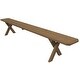 preview thumbnail 9 of 7, Pressure Treated Pine 8' Crossleg Bench Mushroom Stain