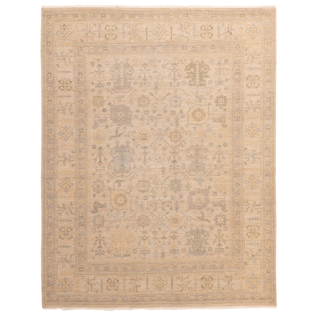 ECARPETGALLERY Hand-knotted Jamshidpour Light Khaki Wool Rug - 8'2 x 10'3