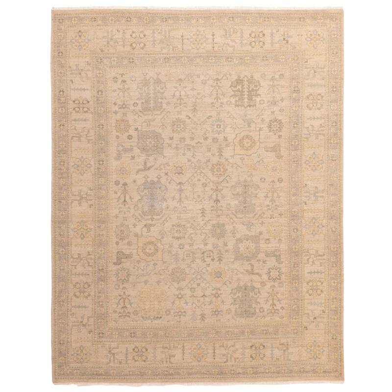 ECARPETGALLERY Hand-knotted Jamshidpour Light Khaki Wool Rug - 8'2 x 10'3
