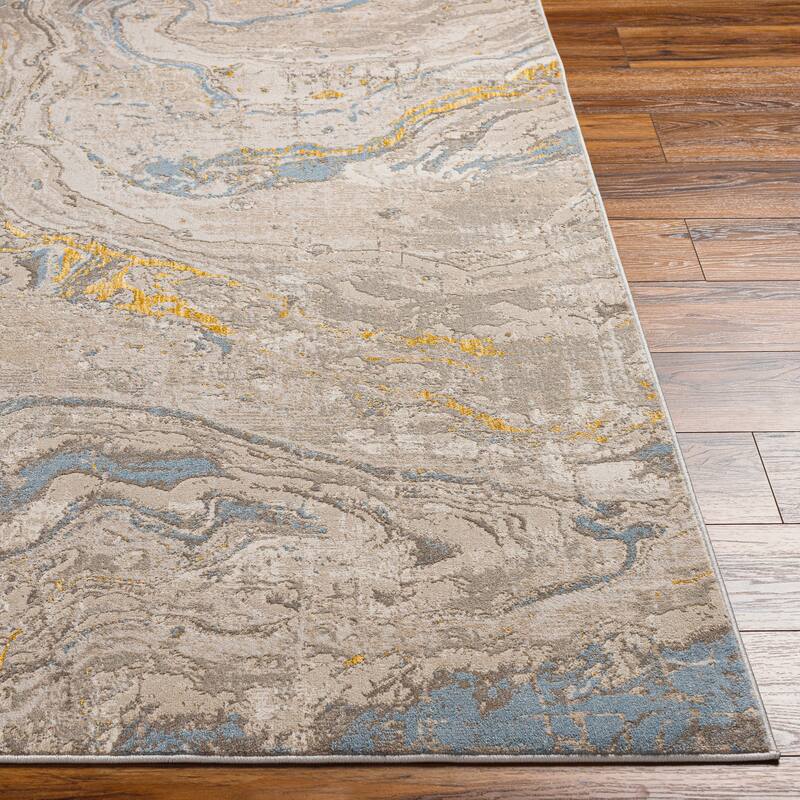 Livabliss Roswell Modern Abstract Swirl Area Rug