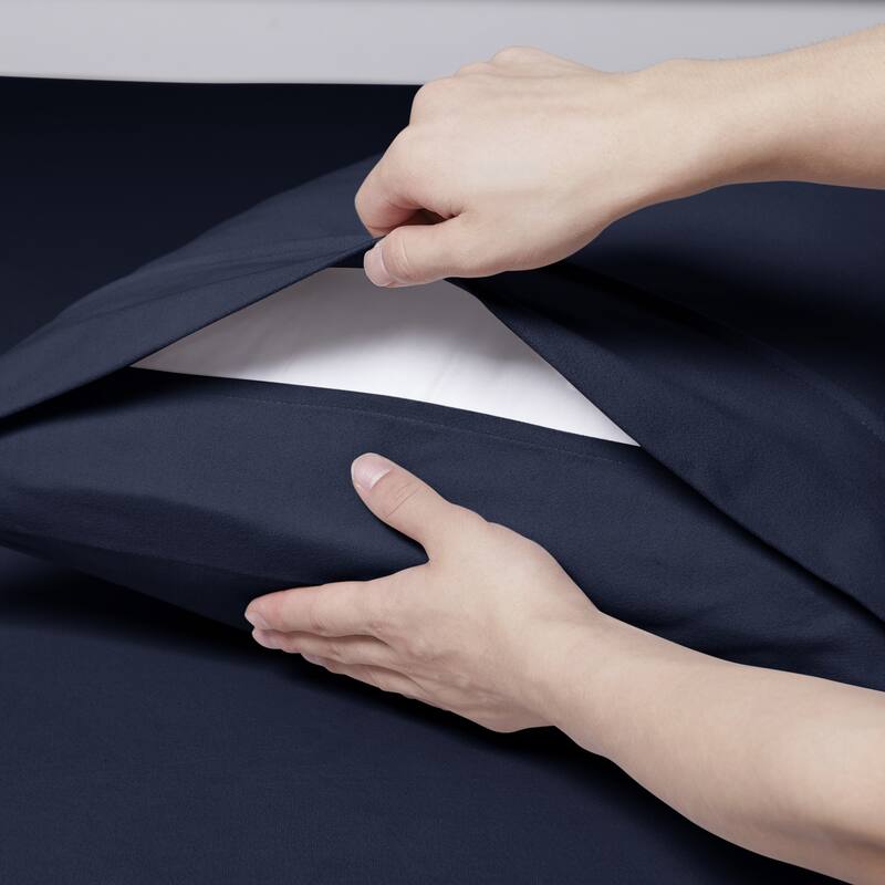 1500 Supreme Collection Microfiber Flannel Pillowcase 4 Pack