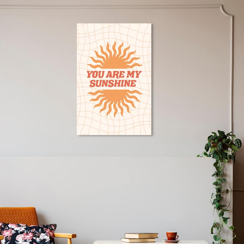 Wynwood Studio Canvas Typography and Quotes You My Sunshine Yellow and Modern & Contemporary Wall Art Canvas Print - 20 x 30