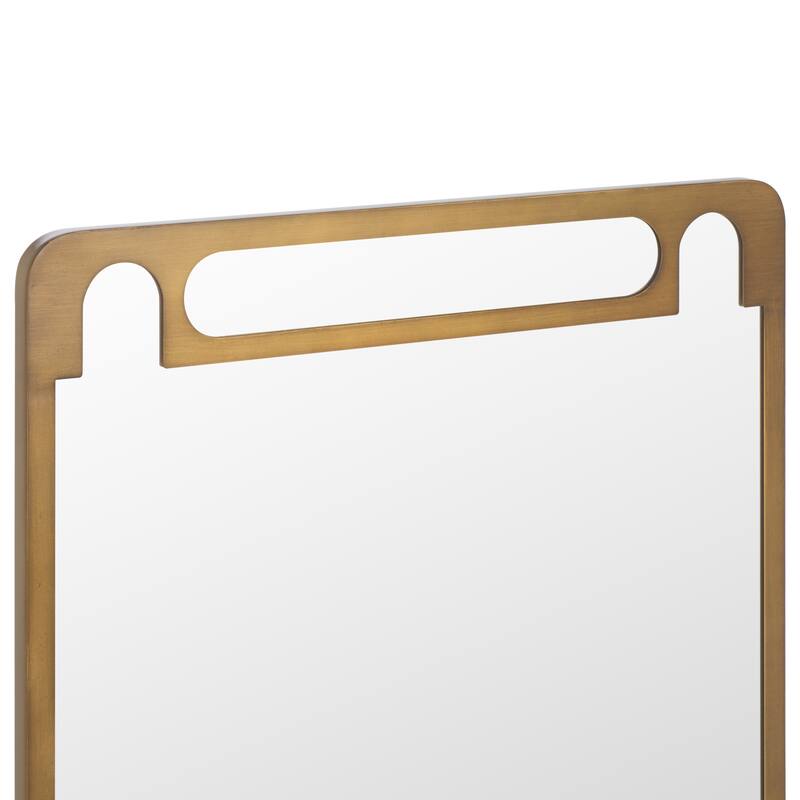 SAFAVIEH Home Titlia Antique Brass 36-inch Vertical Rectangle Iron Mirror - Antique Brass - 24"W x 1"D x 36"H
