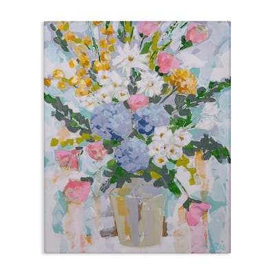 Stupell Pastel Abstract Bouquet Canvas Wall Art Design By Joan Curtis