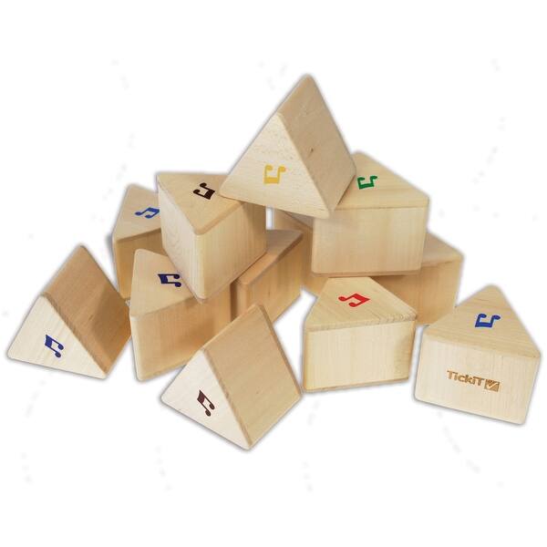 slide 2 of 6, TickiT Sound Prism Set - Set of 12 Wood - Kids