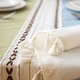 preview thumbnail 35 of 46, Enova Home 54"x 78" High Quality Rectangle Cotton and Linen Tablecloth with Tassels