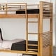 preview thumbnail 5 of 5, Furniture of America Ogden Oak Solid Wood Twin Over Twin Bunk Bed with Attached Ladder