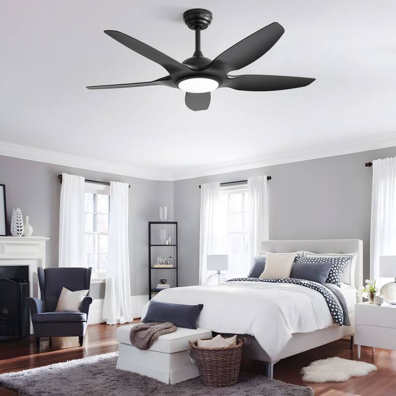 48in/52in/66in/72in/84in Industrial Matte Black Large Windmill Ceiling Fan with Light and Remote