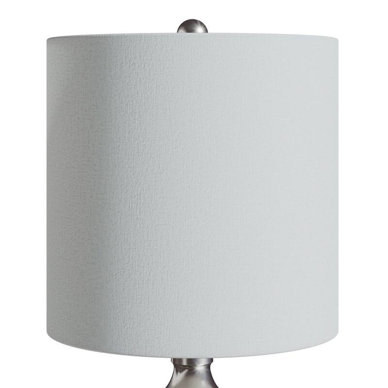 Belle 20.75" Wrinkle Glass Accent Lamp with Linen Shade (Set of 2)
