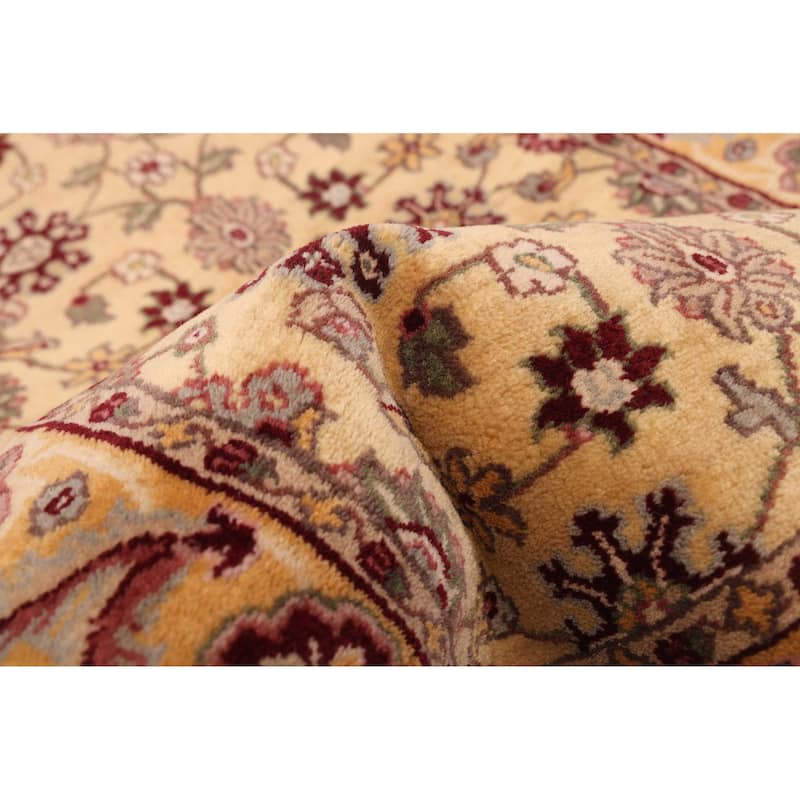 ECARPETGALLERY Hand-knotted Finest Agra Jaipur Light Yellow Wool Rug - 2'6 x 8'2