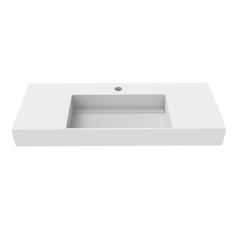 Juniper 48" Solid Surface Bathroom Vanity Top – Modern Bathroom Sink