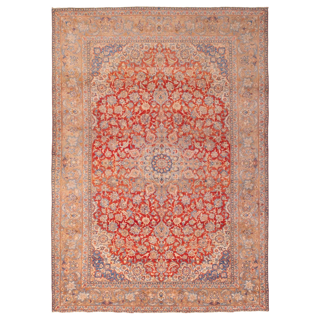 ECARPETGALLERY Hand-knotted Antalya Vintage Red Wool Rug - 9'9 x 13'9