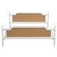 preview thumbnail 17 of 18, King Size Platform Bed Frame with Rattan Headboard