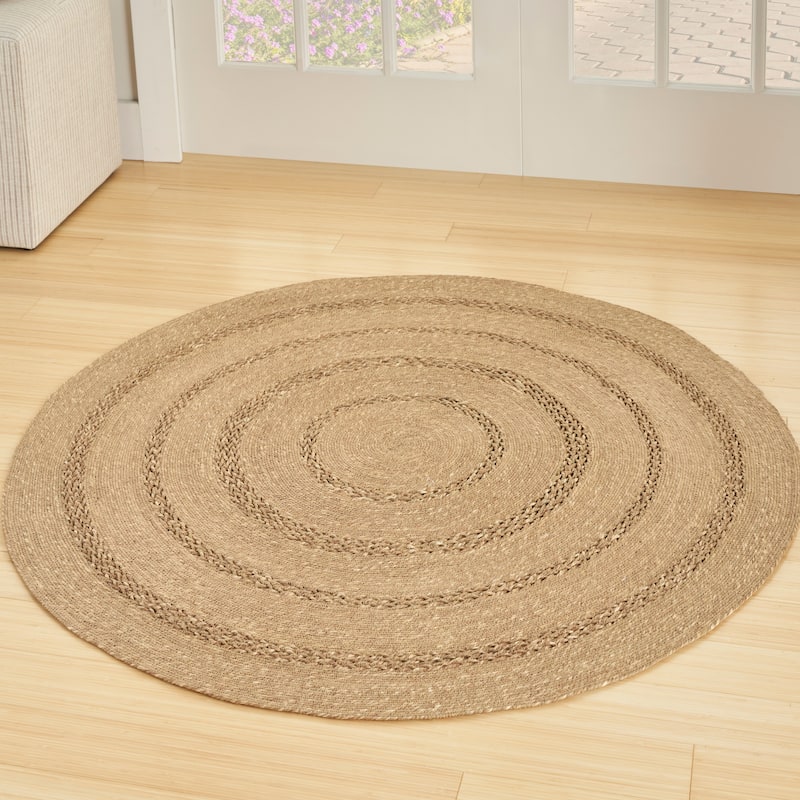 Nourison Natural Seagrass Indoor/Outdoor Solid Area Rug
